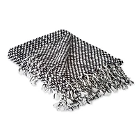 DII® Black & White Textured Acrylic Throw