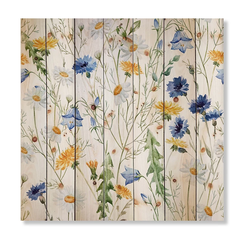 Designart - Wildflowers Chamomile and Clover Bell II
