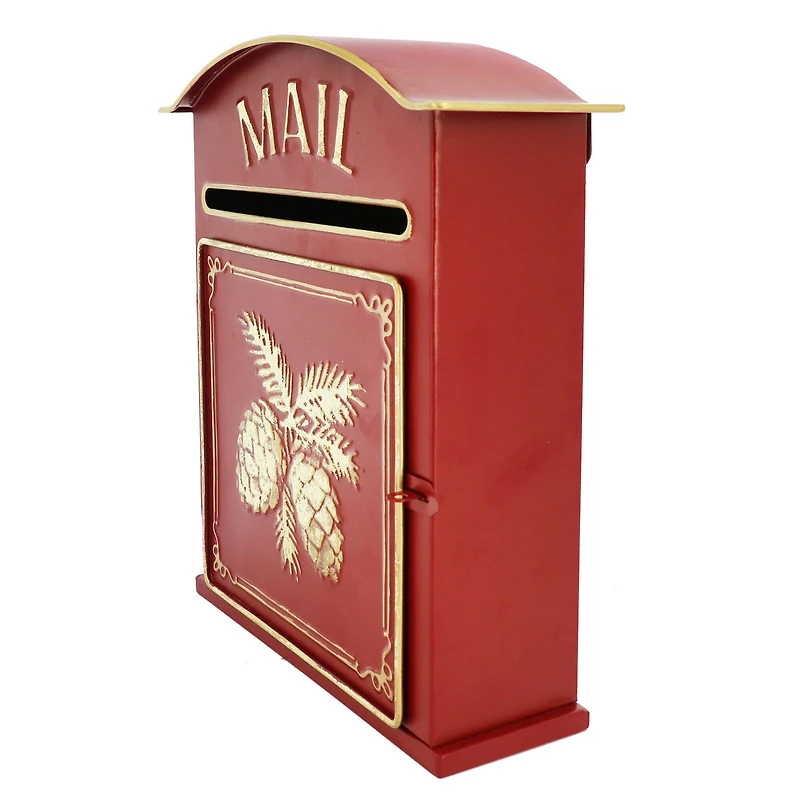 12.5" Decorative Metal Pine & Pinecone Mailbox by Ashland®