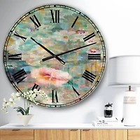 Designart 'Flower Shower Ii Cabin Wall Clock
