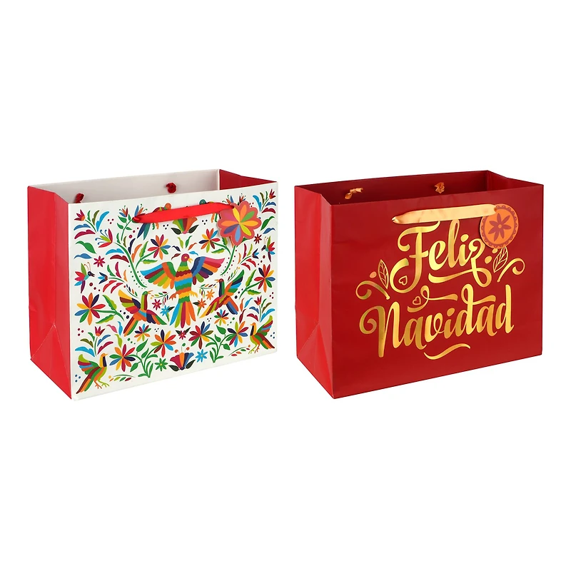 Feliz Navidad Medium Gift Bags, 2ct. by Ashland®