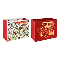 Feliz Navidad Medium Gift Bags, 2ct. by Ashland®
