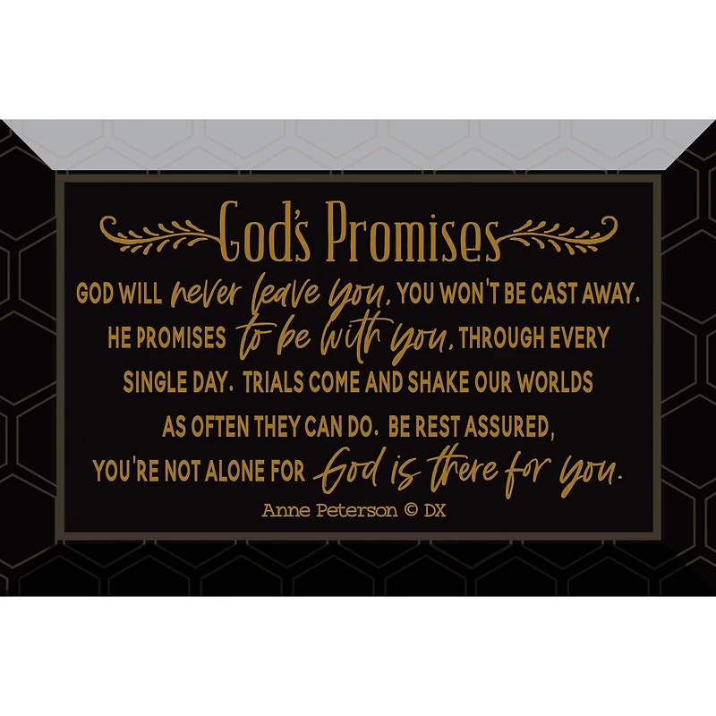God's Promises Glass Plaque with Easel
