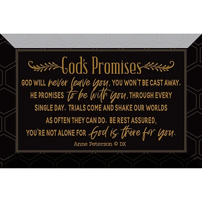 God's Promises Glass Plaque with Easel