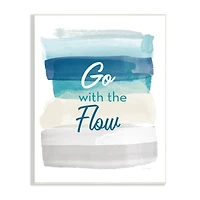 Stupell Industries Go With the Flow Nautical Beach Tone Ombre Wall Plaque