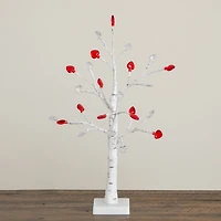 2ft. Pre-Lit Artificial Valentine's Day Twig Tree with 24 Red & White Heart-Shaped LED Lights