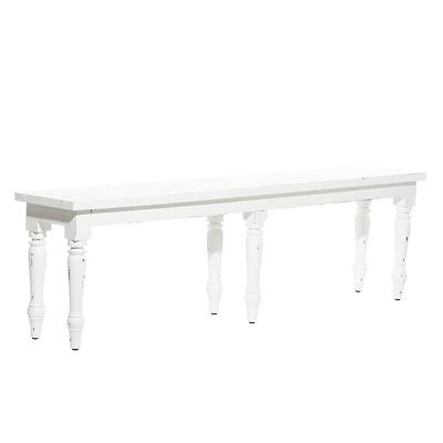 White Wood Farmhouse Bench