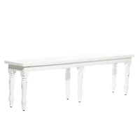 White Wood Farmhouse Bench