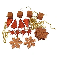 125ct. 4-Finish Burnt Orange Shatterproof Ornaments