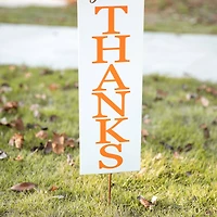 Glitzhome® 36" Thanksgiving Metal Turkey "Give Thanks" Yard Stake