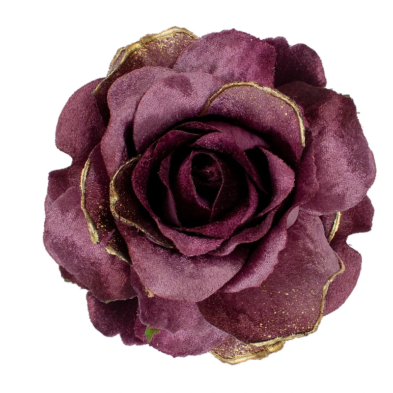3" Pink Velvet Rose Clip-On Ornament
