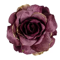 3" Pink Velvet Rose Clip-On Ornament
