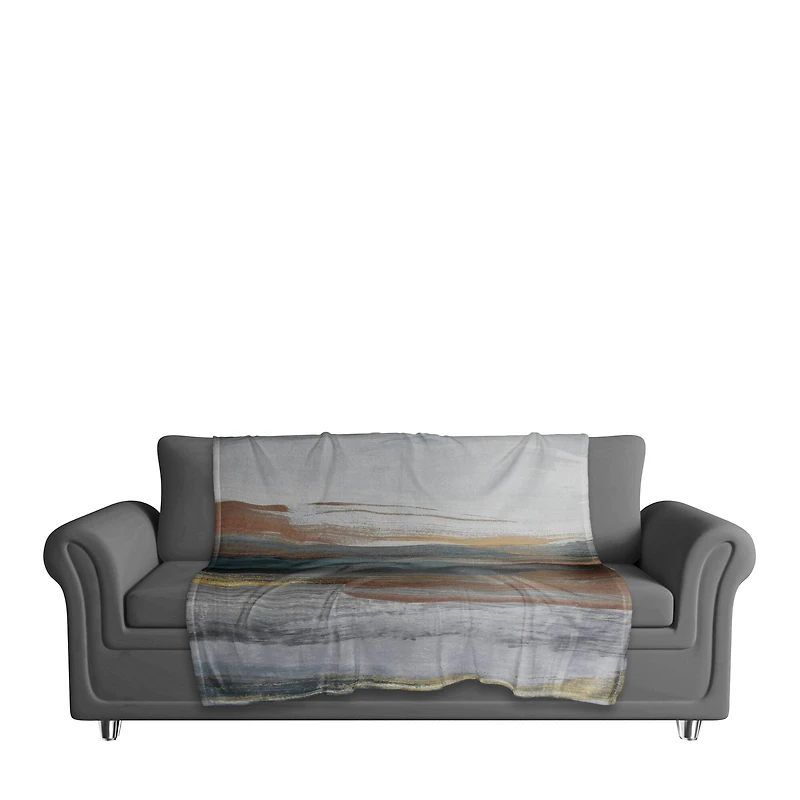 50" x 60" Navy & Rust Coral Fleece Blanket