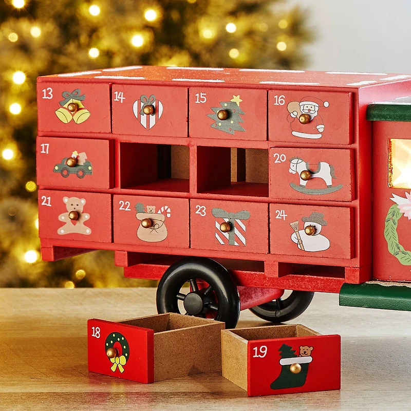 Glitzhome® 14.5" Christmas Truck Countdown Décor