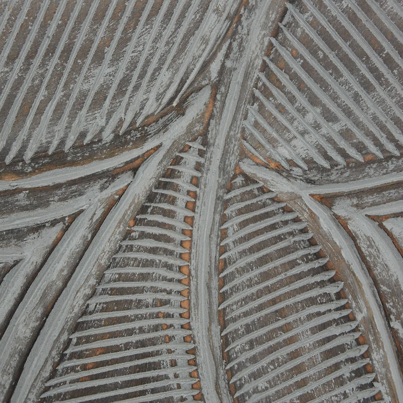 Set of 2 Grey Wood Modern Abstract Wall Decor, 16" x 48"