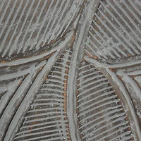 Set of 2 Grey Wood Modern Abstract Wall Decor, 16" x 48"