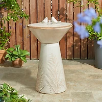 Glitzhome® 27.5" LED Bird Pedestal Ceramic Fountain
