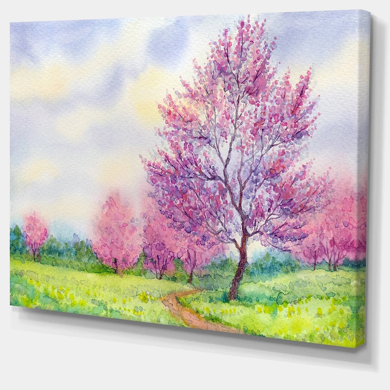 Designart - Purple Spring Landscape