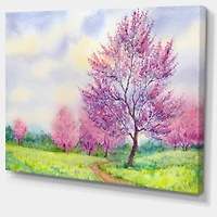 Designart - Purple Spring Landscape