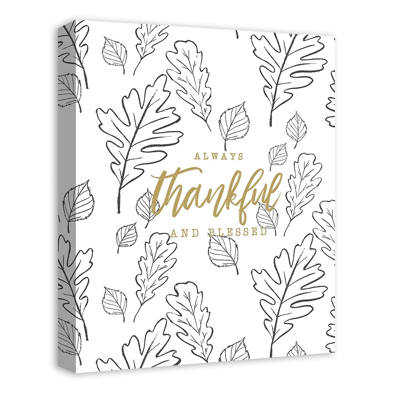 Always Thankful & Blessed Canvas Wall Art