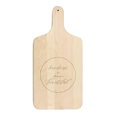8" x 17" Kindness Maple Paddle Cutting Board