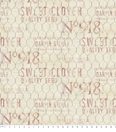 Susan Winget Farmhouse Rooster Chicken Wire Cotton Fabric