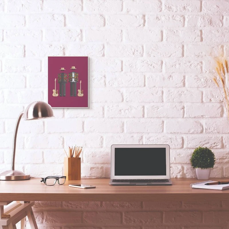 Stupell Industries Famous People Character Fashion Design ZZ Top Wood Wall Plaque