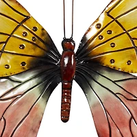 Red Metal Eclectic Wall Decor, 36" x 27"