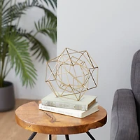 CosmoLiving by Cosmopolitan Gold Metal Modern Geometric Sculpture Set