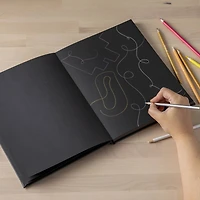 Black Page Premium Hardcover Sketchbook, 8.5" x 11" by Artist's Loft™