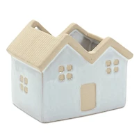 Neutral Porcelain House Planters Set