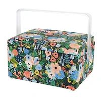 11.5" Blue Floral Sewing Basket by Loops & Threads®