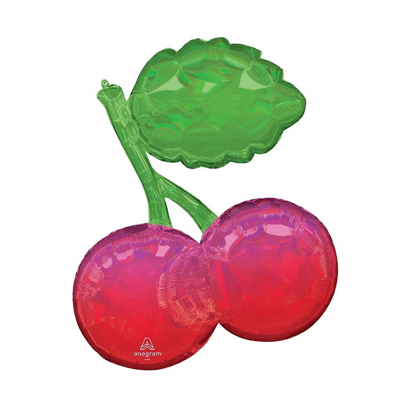 SuperShape® 30" Fruity Mix Iridescent Cherries Foil Balloon