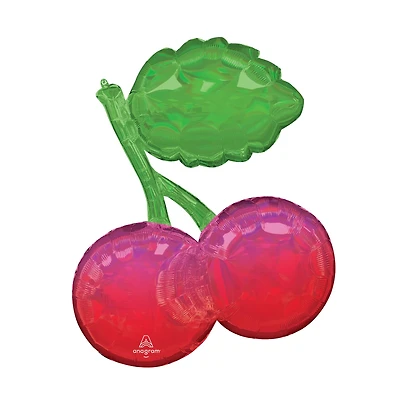 SuperShape® 30" Fruity Mix Iridescent Cherries Foil Balloon