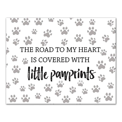 The Road to My Heart is Covered with Little Pawprints Canvas Wall Art