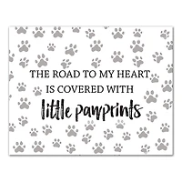 The Road to My Heart is Covered with Little Pawprints Canvas Wall Art