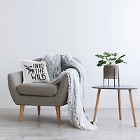 Stupell Industries Into The Wild Moose Silhouette Nature Phrase Throw Pillow, 18" x 18"