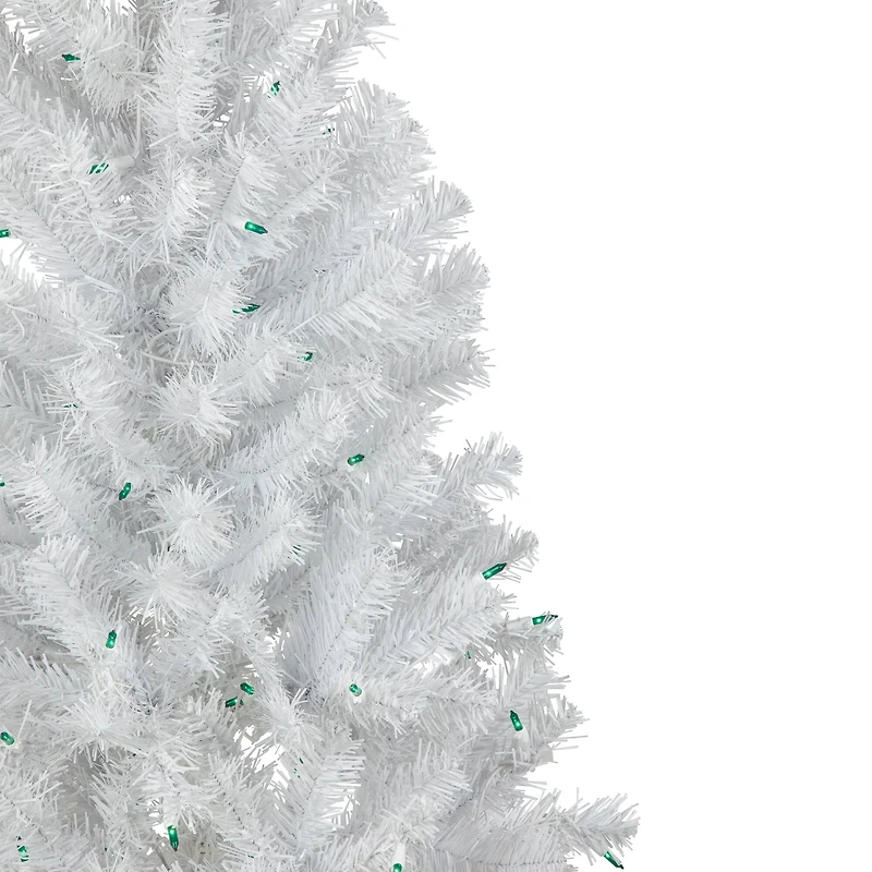 4ft. Pre-Lit White Artificial Christmas Tree, Green Lights