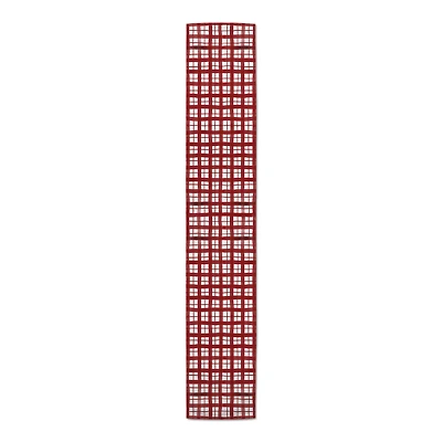 Red & White Plaid Indoor/Outdoor Table Runner