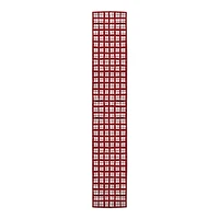 Red & White Plaid Indoor/Outdoor Table Runner
