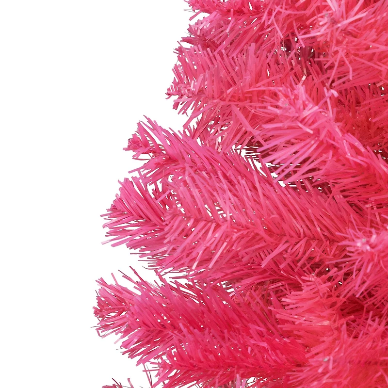 Artificial Tinsel Christmas Tree - 7' - Pink - Unlit