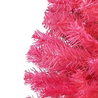Artificial Tinsel Christmas Tree - 7' - Pink - Unlit