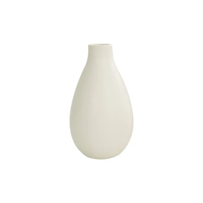 7.75" Cream Ceramic Minimalistic Vase