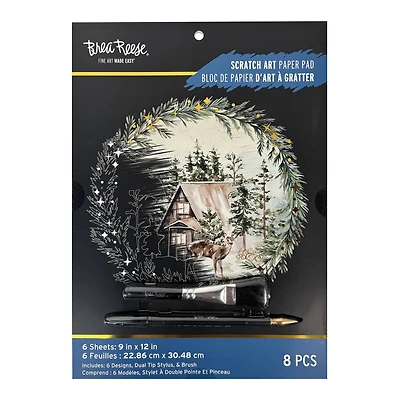 Brea Reese™ 9" x 12" Winter Wonderland Scratch Art Paper Pad