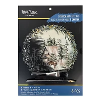 Brea Reese™ 9" x 12" Winter Wonderland Scratch Art Paper Pad