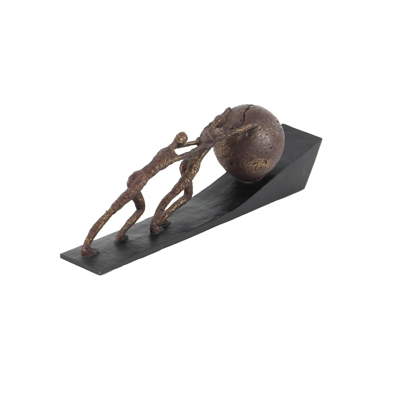 23" Brown Polystone Industrial Sportsman Sculpture