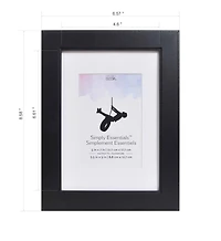 Simply Essentials™ Black Flat Frame with Mat by Studio Décor