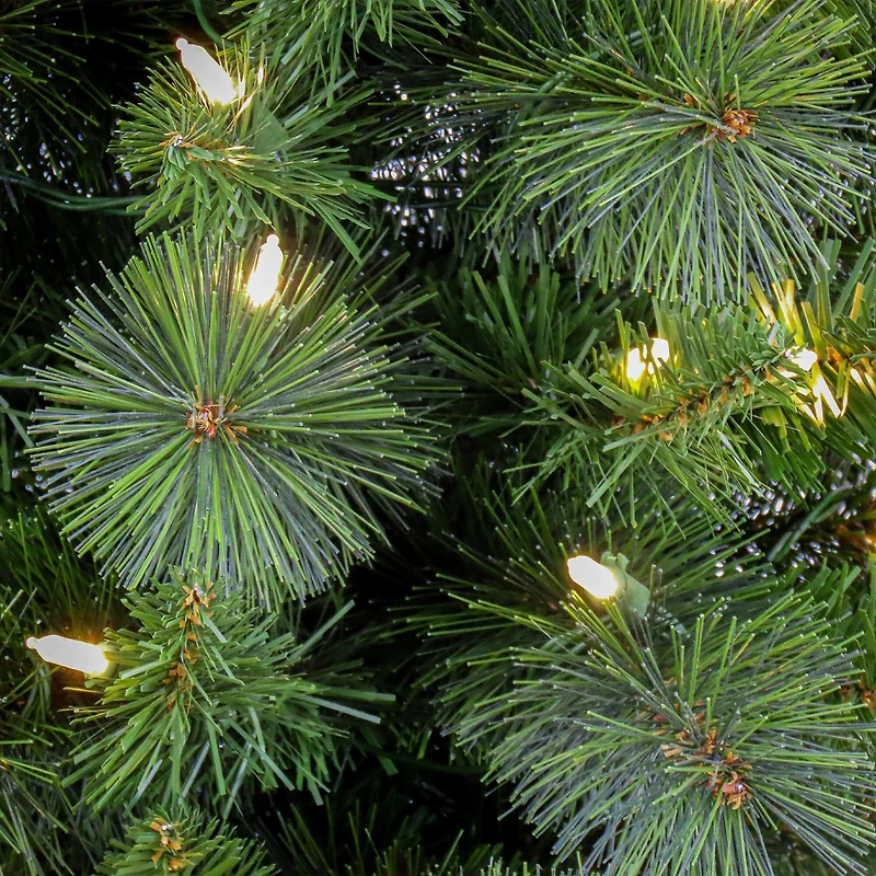 6ft. Pre-Lit Nooksack Fir Pencil Artificial Christmas Tree, Warm White LED Lights