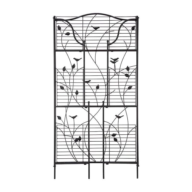 Glitzhome® 3-Tier Black Metal Plant Stand