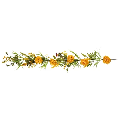 5ft. Orange Peony Artificial Fall Harvest Garland